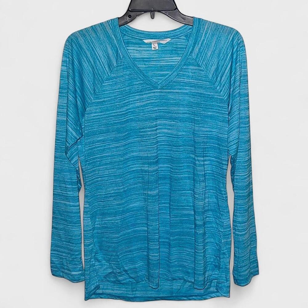 New York Laundry Blue Space Dye Long Sleeve Shirt - Size L